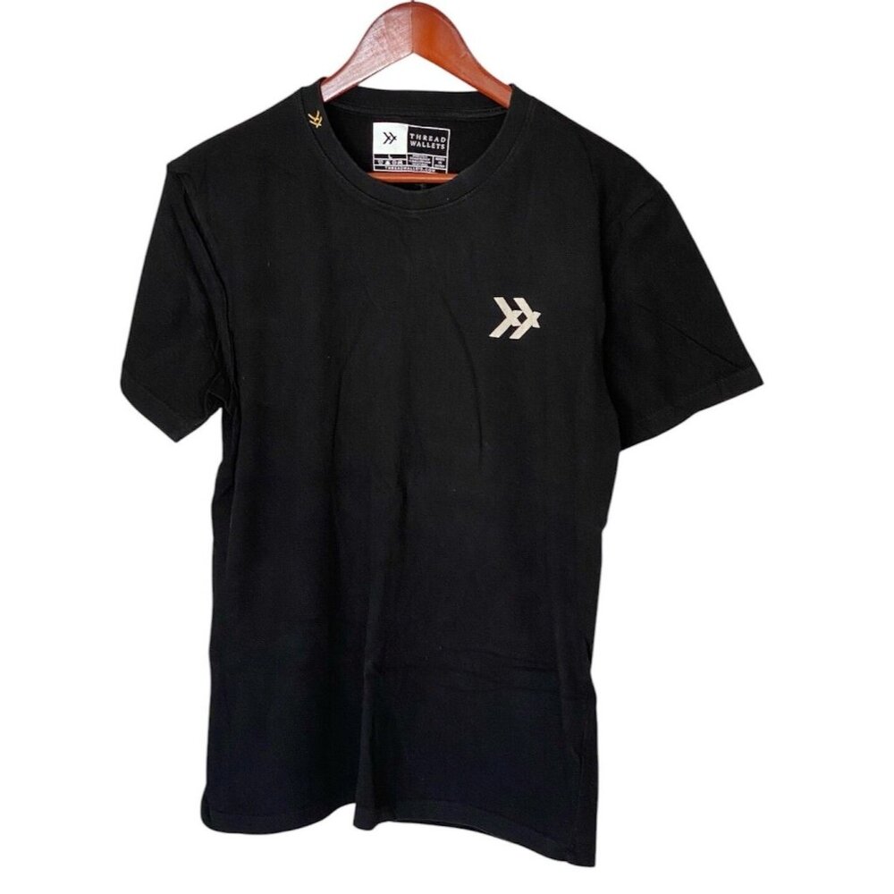 Thread Wallets Black T-Shirt Size Men's L Large Logo Tee Thread Wear Collective